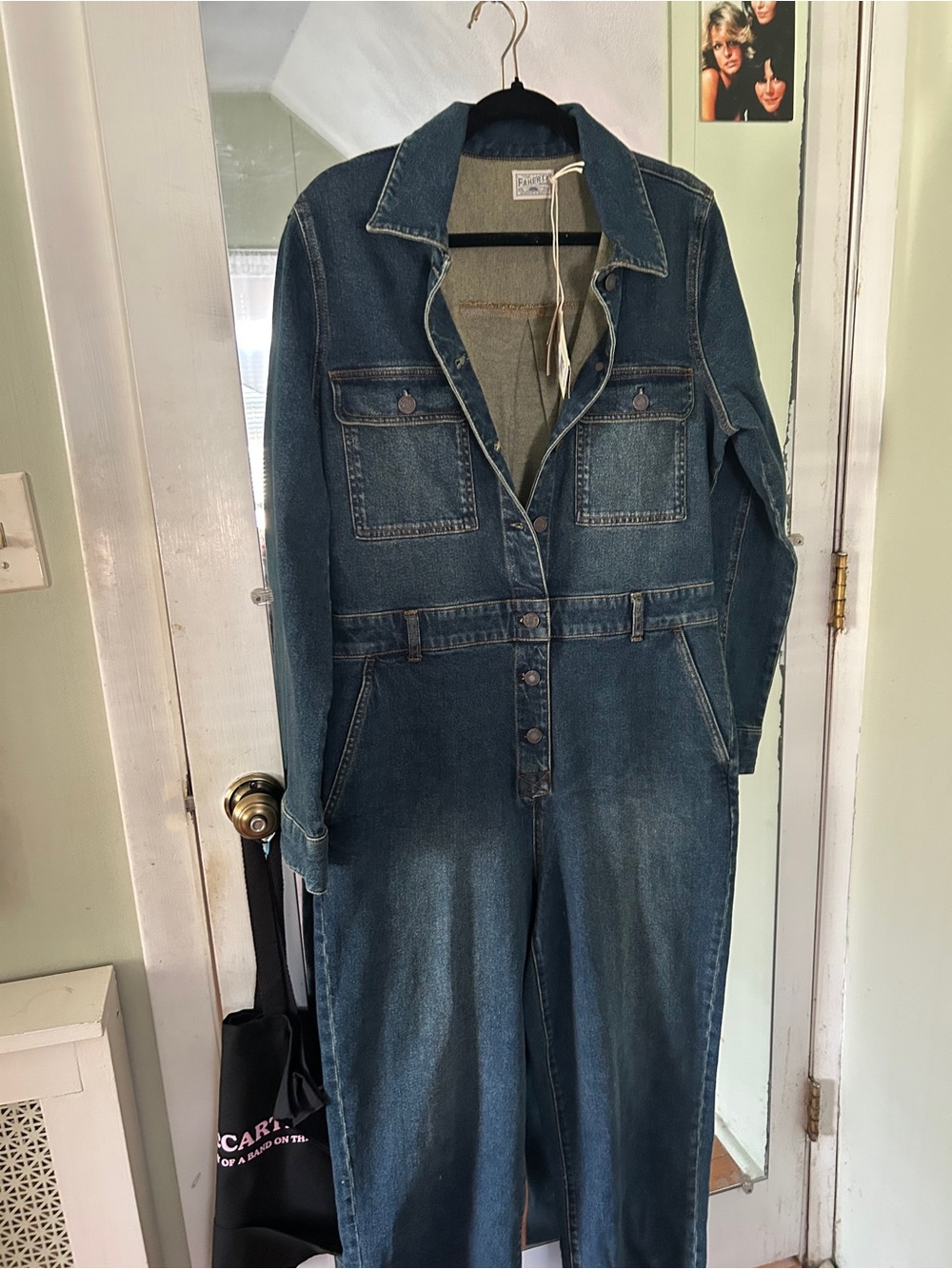 Faherty Vintage-Inspired Blue Denim Jumpsuit - Women's Jeans